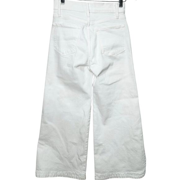 FRAME Le Vintage Crop High Rise Wide Leg Jeans in White size 25 - Picture 4 of 5